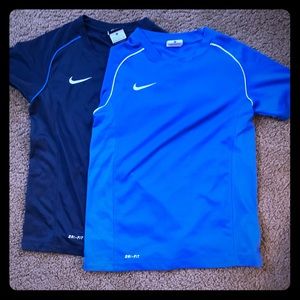Lot of 2 blue nike shirts